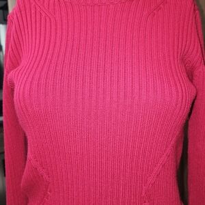 Bogner Vibrant Pink Cowl Neck Sweater